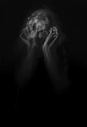 Overwhelmed Anxious Person Screaming For Help Wallpaper