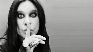 Ozzy Osbourne Shush Monochrome Wallpaper