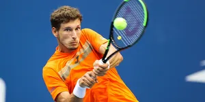 Pablo Carreno Busta Hitting The Ball Wallpaper
