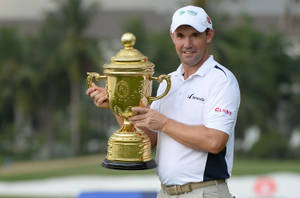 Padraig Harrington Showcasing Trophy Wallpaper