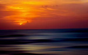 Painterly Sunset Ocean Wallpaper