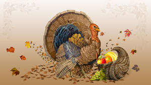 Painting Turkey Happy Thanksgiving Wallpaper