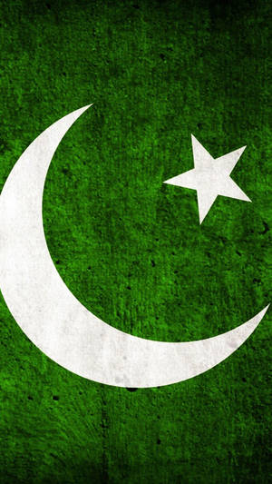 Pakistan Flag On Rough Concrete Wallpaper