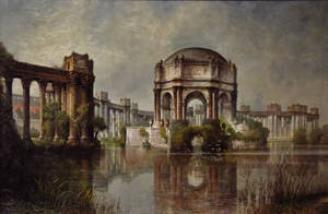 Palace Of Fine Arts Dark Clouds Wallpaper