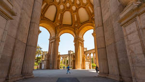 Palace Of Fine Arts Entrance Wallpaper