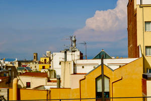 Palau Yellow Buildings Wallpaper