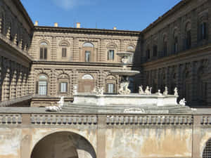 Palazzo Pitti Fountain Sculptures Wallpaper