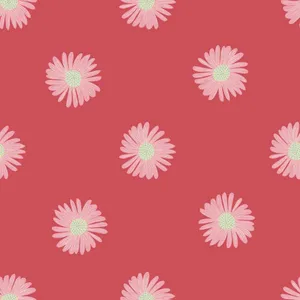 Pale Pink Daisy Pattern Wallpaper