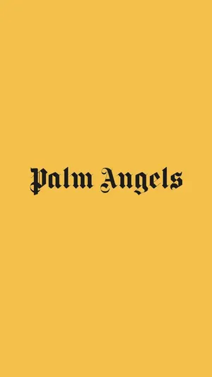 Palm Angels Yellow Background Wallpaper