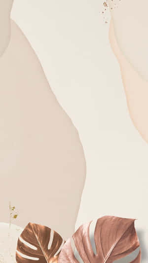 Palm Leaves On Neutral Colors Abstract Wallpaper