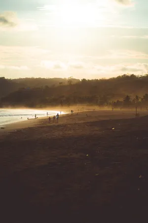 Panama Beach Silhouette Wallpaper