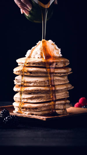 Pancakes With Whipped Cream Wallpaper