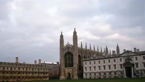 Panoramic Cambridge University With Stormy Sky Wallpaper