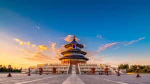 Panoramic Photo Of The Temple Of Heaven Wallpaper