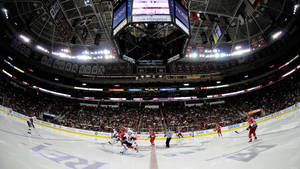 Panoramic View Of An Ottawa Senators Game At The Stadium. Wallpaper