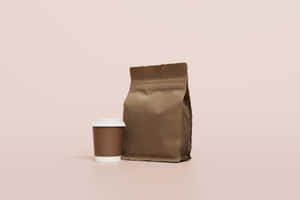 Paper Coffee Cupand Bag Mockup Wallpaper