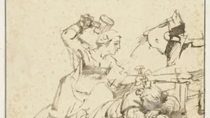 Paper Drawing By Rembrandt Wallpaper