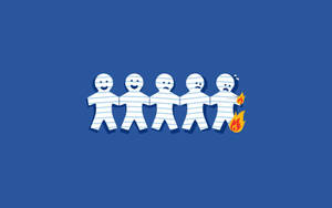 Paper Friends On Fire Wallpaper