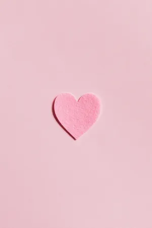 Paper Heart Plain Pink Wallpaper
