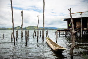 Papua New Guinea Ocean Hut Wallpaper