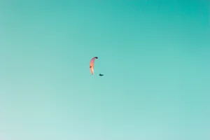 Paragliding Pink Fabric Wing Wallpaper