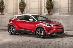 Parked Red Ch-r Model Toyota 4k Wallpaper