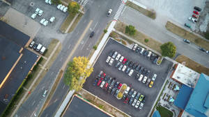 Parking Space Next To Highway Wallpaper