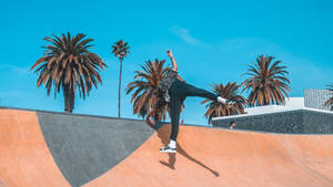 Parkour In Skating Rink Wallpaper