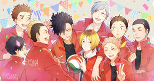 Partying Haikyuu Teams Wallpaper