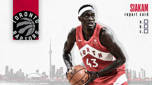 Pascal Siakam Toronto Raptors Logo Wallpaper