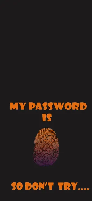 Password Fingerprint Security Poster Wallpaper