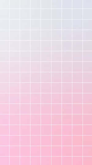 Pastel Aesthetic Grid Pink Gradient Wallpaper