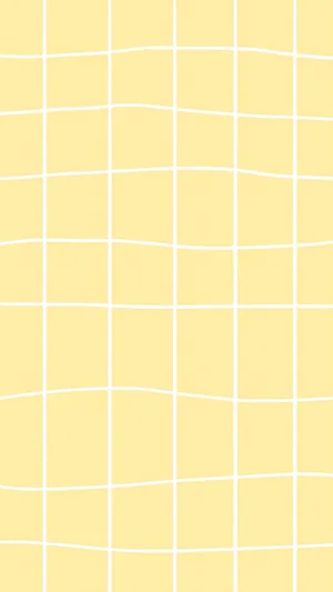 Pastel Aesthetic Grid Yellow Wallpaper