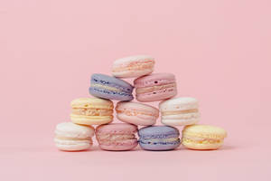 Pastel Aesthetic Macarons Wallpaper