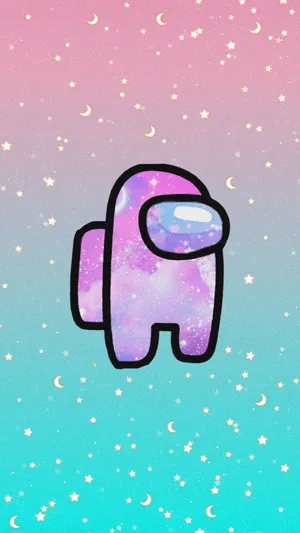 Pastel Aesthetic Pink Among Us Iphone Wallpaper