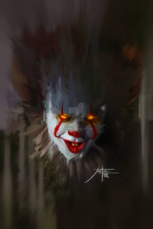 Pastel Art Pennywise Wallpaper