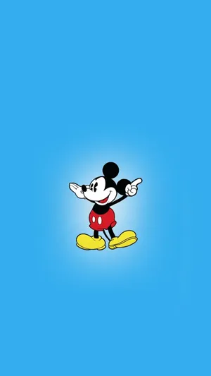 Pastel Blue Cute Mickey Mouse Wallpaper