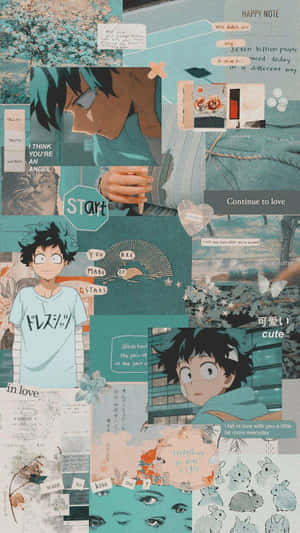 Pastel Blue Green Aesthetic Deku Wallpaper