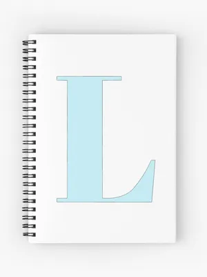 Pastel Blue Letter L On Notebook Wallpaper