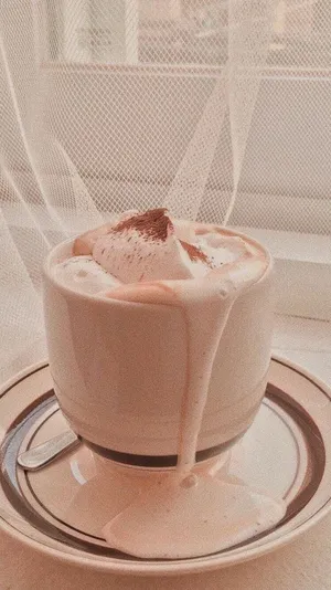 Pastel Brown Cup Wallpaper