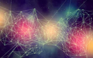Pastel Connected Polygon Shapes Wallpaper