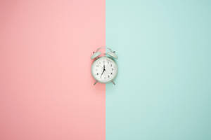 Pastel Green Alarm Clock Wallpaper