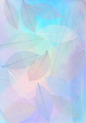 Pastel Ipad Iridescent Leaves Wallpaper