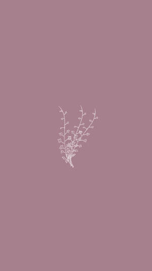 Pastel Iphone Minimalist Leaf Art Wallpaper