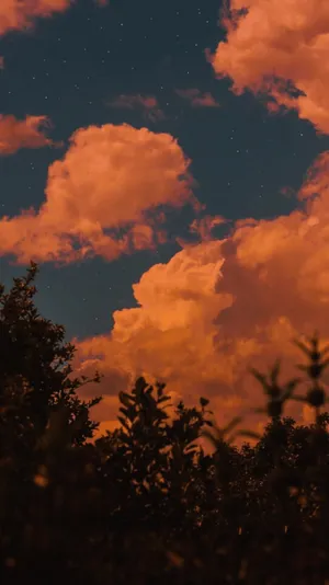 Pastel Orange Aesthetic Sky Wallpaper