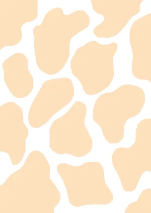 Pastel Orange Cow Print Wallpaper