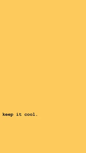 Pastel Orange Keep It Cool Text Wallpaper