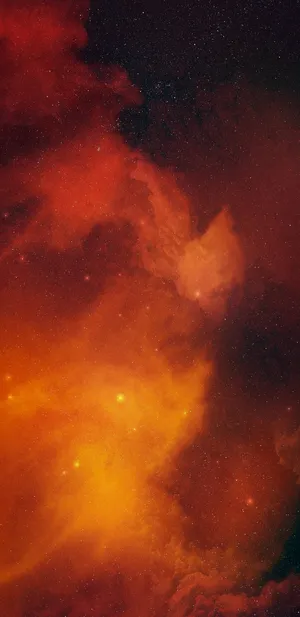 Pastel Orange Smoke Mobile Wallpaper