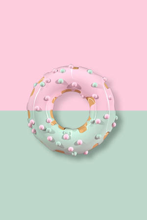 Pastel Phone Split Donut Wallpaper