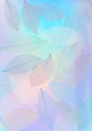 Pastel Phone Translucent Leaves Wallpaper